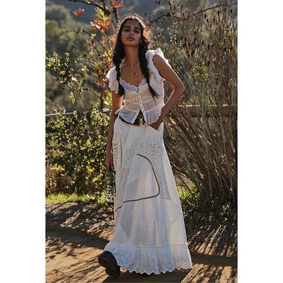 New Free People Night Fall Maxi Skirt Size 12